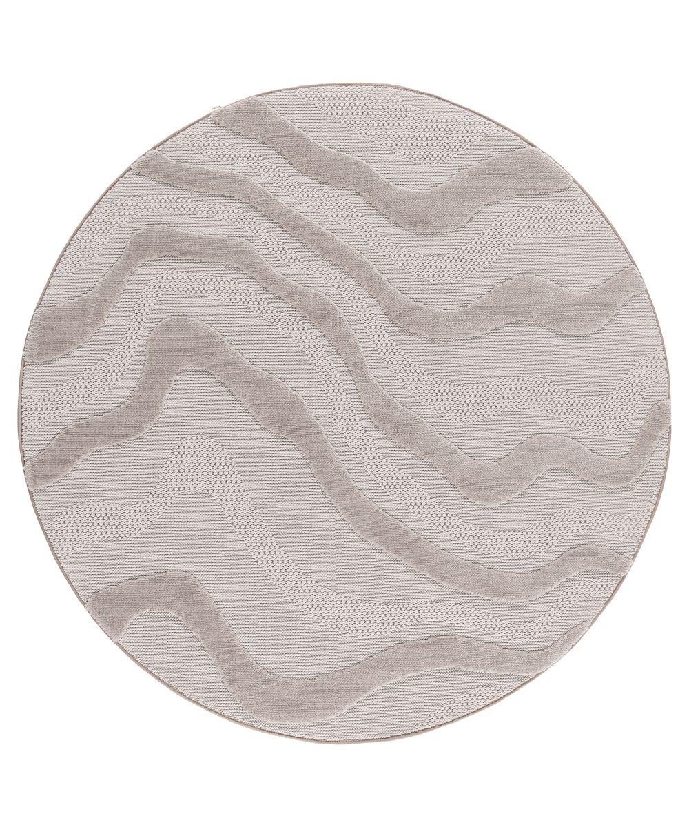 Round marble rug - Elevé Marbe taupe - overzicht Round marble rug - Elevé Marbe taupe - overzicht