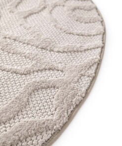 Round floral rug - Elevé Pétale taupe