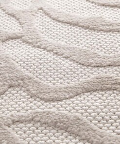 Round floral rug - Elevé Pétale taupe