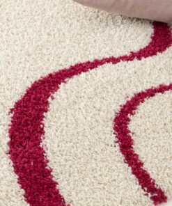 Thick rug - Mirage Méandre ivory/raspberry