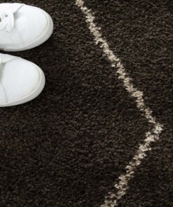 Berber rug - Atlas Grid dark brown