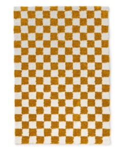 Checkerboard rug - Check ivory/gold - overzicht