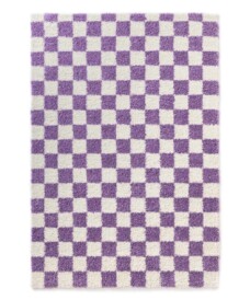 Checkerboard rug - Check ivory/lilac - overzicht, thumbnail