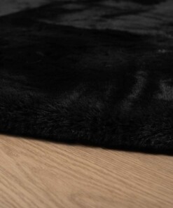 Thick oval rug - Comfy plus black - close up, thumbnail Thick oval rug - Comfy plus black - close up, thumbnail