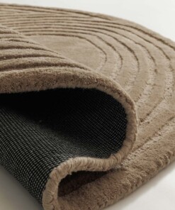 Round rug design​ - Balans Dual beige - close up, thumbnail