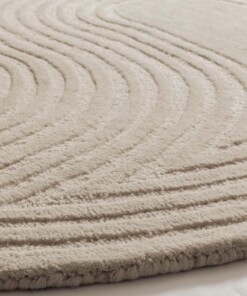 Round rug design​ - Balans Dual ivory - close up, thumbnail
