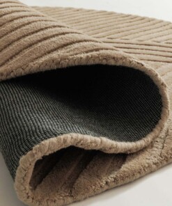 Round rug design​ - Balans Field beige - close up, thumbnail