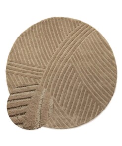 Round rug design​ - Balans Field beige - overzicht