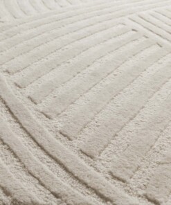 Round rug design​ - Balans Field ivory - close up, thumbnail