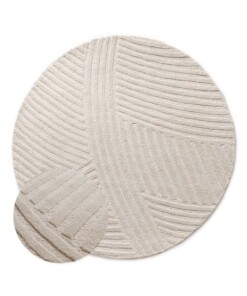 Round rug design​ - Balans Field ivory - overzicht