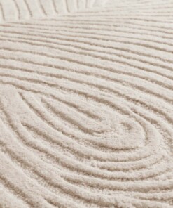 Round rug design​ - Balans Tree ivory - close up, thumbnail