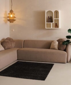 Square low pile rug - Fine anthracite