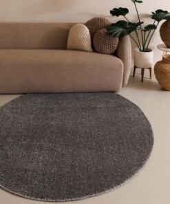 Round rug - Fine grey