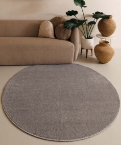 Round rug - Fine light grey