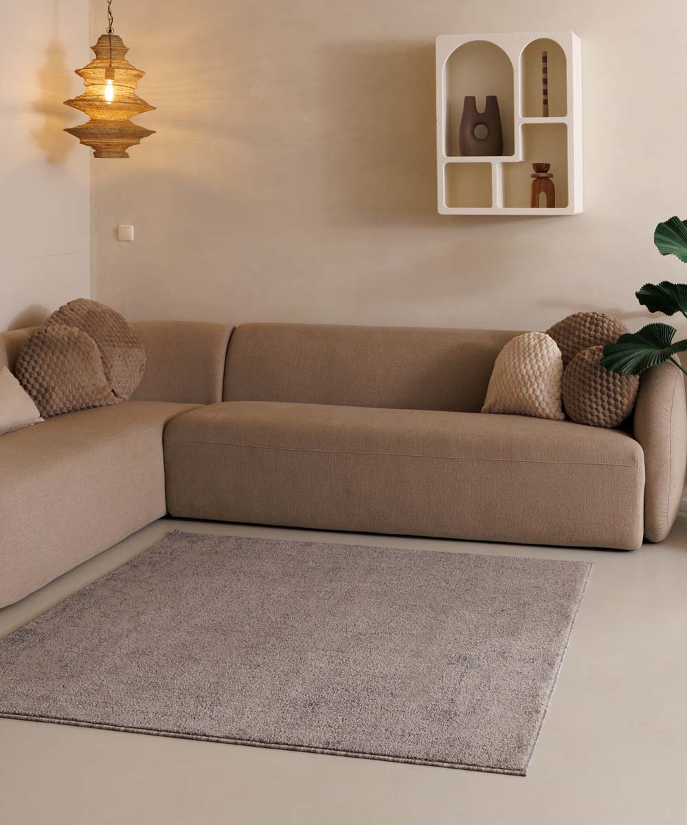 Square low pile rug - Fine light grey Square low pile rug - Fine light grey