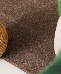 Square low pile rug - Fine mocha