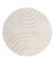 Round fluffy rug - Carvy cream - overzicht, thumbnail