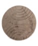 Round fluffy rug - Carvy taupe - overzicht, thumbnail