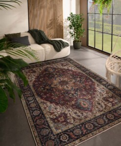 Outdoor rug vintage - Valenca Brio red - sfeer