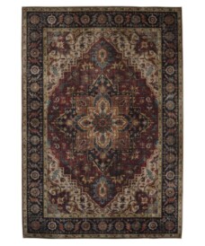 Outdoor rug vintage - Valenca Brio red - overzicht, thumbnail