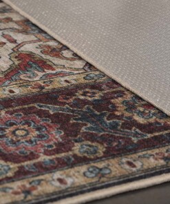 Outdoor rug vintage - Valenca Brio beige/blue - close up, thumbnail