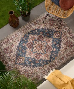 Outdoor rug vintage - Valenca Brio beige/blue - sfeer