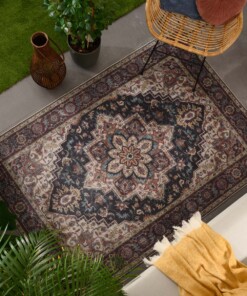 Outdoor rug vintage - Valenca Brio red/dark blue - sfeer