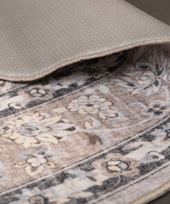 Vintage outdoor rug​ round - Valenca Nova beige/light grey - close up, thumbnail