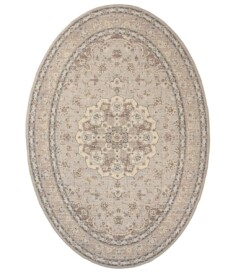 Oval outdoor rug vintage - Valenca Nova beige/light grey - overzicht, thumbnail
