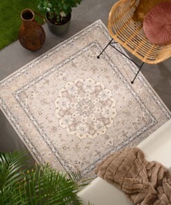 Square outdoor rug vintage - Valenca Nova beige/light grey - sfeer, thumbnail