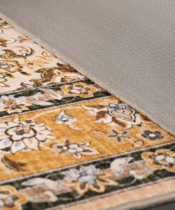 Square outdoor rug vintage - Valenca Nova yellow - close up, thumbnail