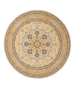 Vintage outdoor rug​ round - Valenca Nova yellow - overzicht, thumbnail