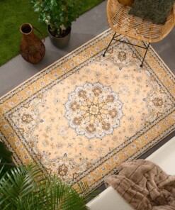 Outdoor rug vintage - Valenca Nova yellow - sfeer, thumbnail