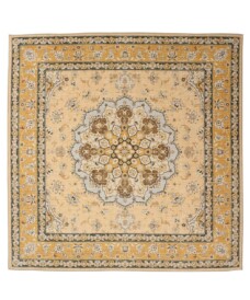 Square outdoor rug vintage - Valenca Nova yellow - overzicht, thumbnail