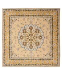 Square outdoor rug vintage - Valenca Nova yellow - overzicht