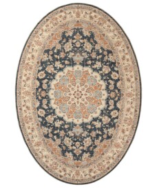 Oval outdoor rug vintage - Valenca Nova gold/blue - overzicht, thumbnail