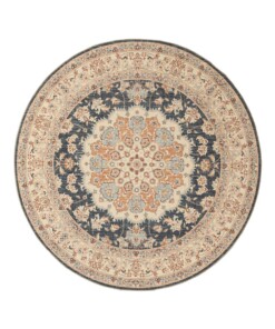 Vintage outdoor rug​ round - Valenca Nova gold/blue - overzicht