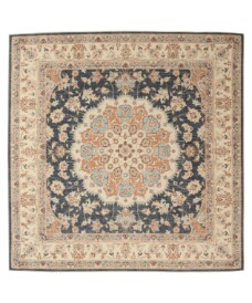 Square outdoor rug vintage - Valenca Nova gold/blue - overzicht, thumbnail