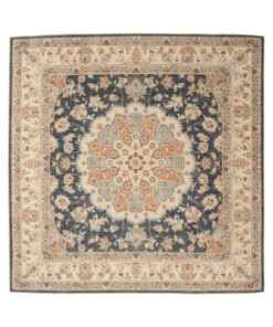 Square outdoor rug vintage - Valenca Nova gold/blue - overzicht, thumbnail