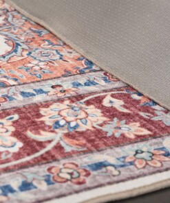 Outdoor rug vintage - Valenca Nova cream/red - close up, thumbnail