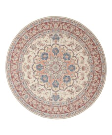 Vintage outdoor rug​ round - Valenca Nova cream/red - overzicht, thumbnail
