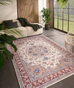 Outdoor rug vintage - Valenca Nova cream/red - sfeer