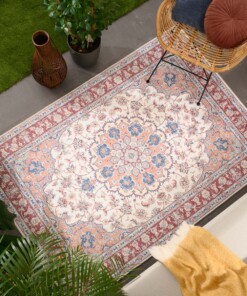 Outdoor rug vintage - Valenca Nova cream/red - sfeer