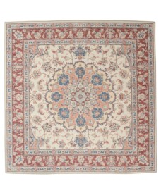 Square outdoor rug vintage - Valenca Nova cream/red - overzicht, thumbnail