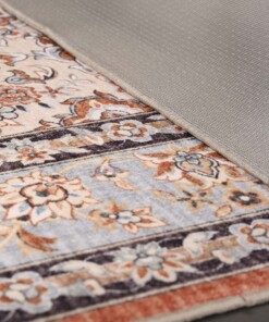 Outdoor rug vintage - Valenca Nova terracotta - close up, thumbnail