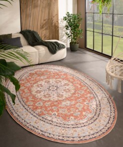Oval outdoor rug vintage - Valenca Nova terracotta - sfeer