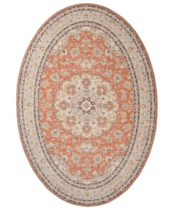 Oval outdoor rug vintage - Valenca Nova terracotta - overzicht