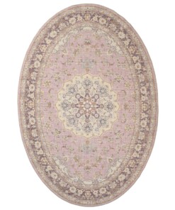 Oval outdoor rug vintage - Valenca Nova purple/pink - overzicht