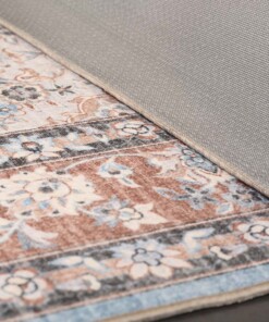 Outdoor rug vintage - Valenca Nova light blue/beige - close up, thumbnail