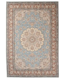 Outdoor rug vintage - Valenca Nova light blue/beige - overzicht, thumbnail